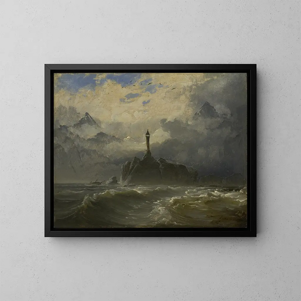 Marino - Peder Balke — cuadro enmarcado en la pared