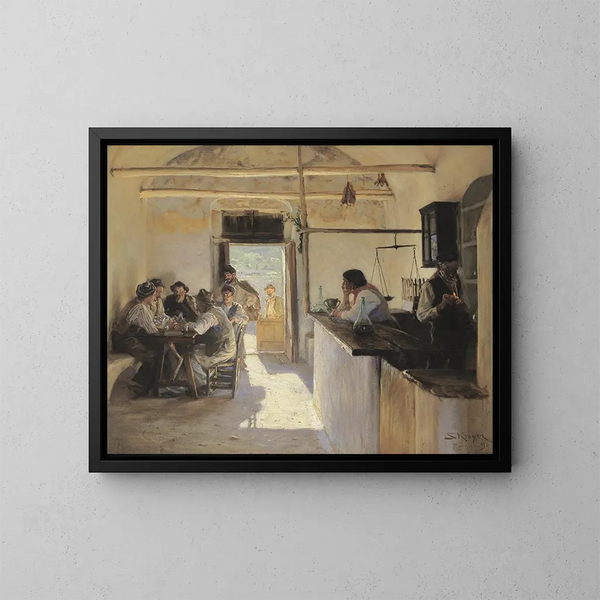 Osteria en Ravello - Peder Severin Krøyer — cuadro enmarcado en la pared