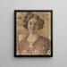 Portrait of a woman probably Anna Vilhelmine Johanne Dorthea Halberg, later married to Bjørner - Peder Severin Krøyer — framed artwork on a wall