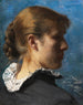 Portrait of a Young Woman in Profile - Peder Severin Krøyer — artwork view
