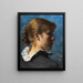 Portrait of a Young Woman in Profile - Peder Severin Krøyer — framed artwork on a wall