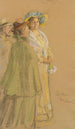 The Postmaster Schrøder, Anna Ancher and Henny Brodersen - Peder Severin Krøyer — artwork view