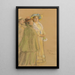 The Postmaster Schrøder, Anna Ancher and Henny Brodersen - Peder Severin Krøyer — framed artwork on a wall