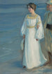la tarde de verano en la playa de Skagen Retrato de la esposa del artista - Peder Severin Krøyer — vista de la obra