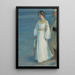 la tarde de verano en la playa de Skagen Retrato de la esposa del artista - Peder Severin Krøyer — cuadro enmarcado en la pared