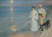 de la tarde de verano en la playa de Skagen, el pintor y su esposa - Peder Severin Krøyer — vista de la obra