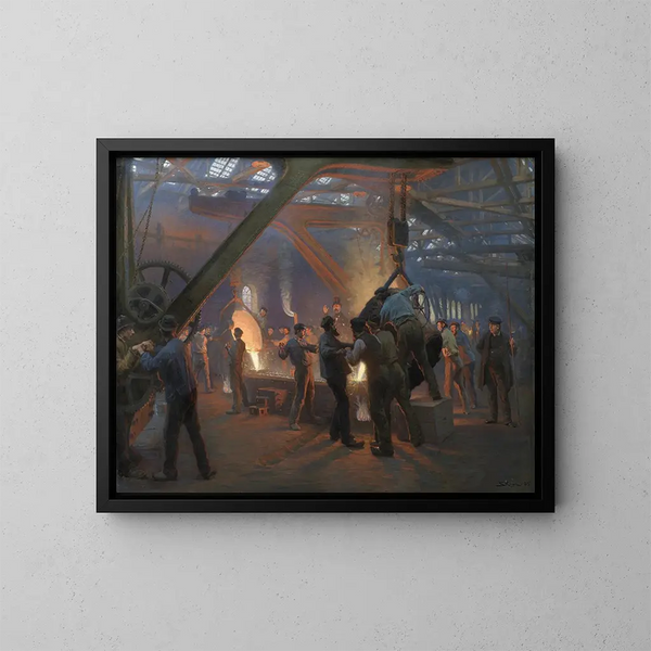 La fonderie de fer Burmeister et Wain - Peder Severin Krøyer — framed artwork on a wall