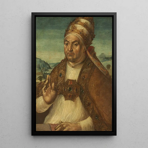 retrato del Papa Sixto IV della Rovere - Pedro Berruguete — cuadro enmarcado en la pared