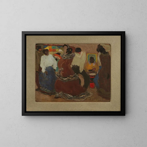 Candombe - Pedro Figari — cuadro enmarcado en la pared