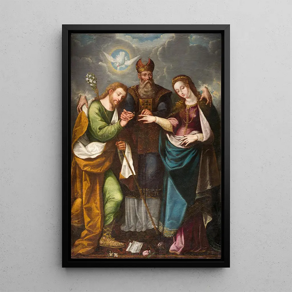 El matrimonio de la Virgen - Pedro Ramírez — cuadro enmarcado en la pared