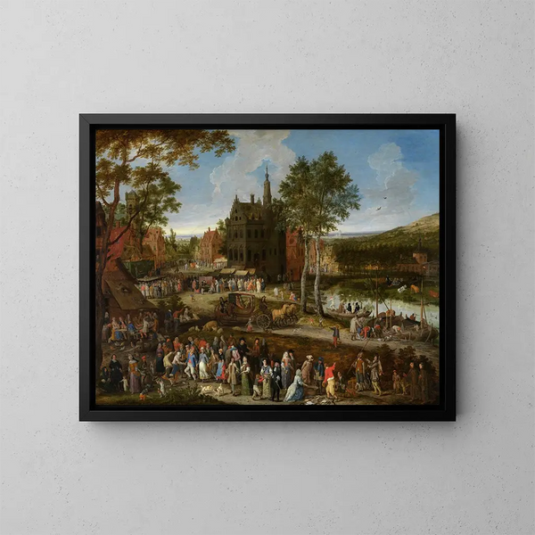 Kermesse flamenca - Peeter Gijsels — cuadro enmarcado en la pared