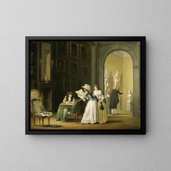 Interior of an art collection - Pehr Hilleström — framed artwork on a wall