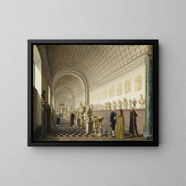 La galerie intérieure du musée royal au palais royal de Stockholm - Pehr Hilleström — framed artwork on a wall