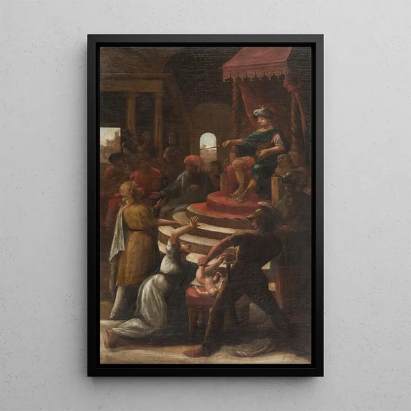 El juicio de Salomón - Pehr Hörberg — cuadro enmarcado en la pared