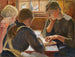 Niños leyendo - Pekka Halonen — vista de la obra