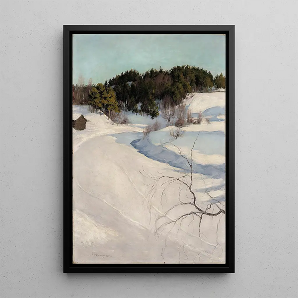 Paisaje de invierno Myllykyl - Pekka Halonen — cuadro enmarcado en la pared