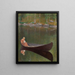 Woman in a boat - Pekka Halonen — framed artwork on a wall
