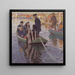 Pilgrims in a boat - Carl Wilhelmson — framed artwork on a wall