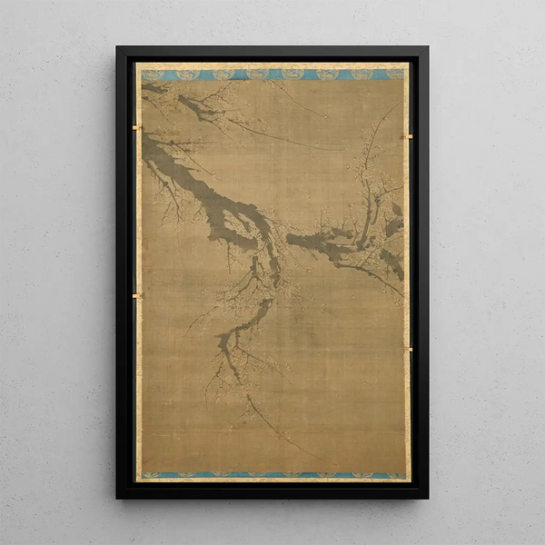 Ciruelo con tinta - Peng Xu — cuadro enmarcado en la pared