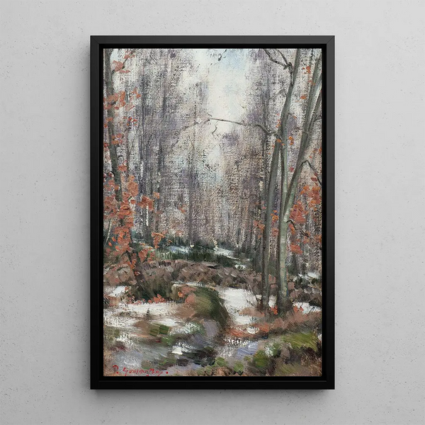 Motivo de invierno sin nieve de Escania - Per Gummeson — cuadro enmarcado en la pared