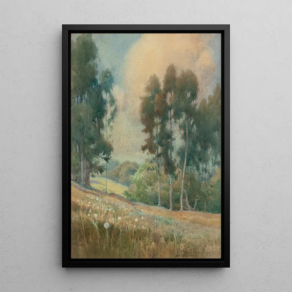 Paisaje de primavera - Percy Gray — cuadro enmarcado en la pared