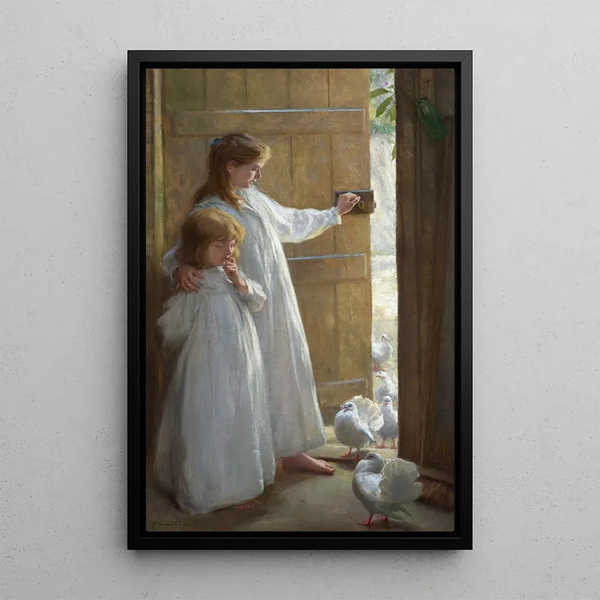 Las hermanas - Percy Harland Fisher — cuadro enmarcado en la pared