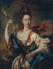 Retrato de una mujer con los atributos de Diana - Pere Crusells — vista de la obra