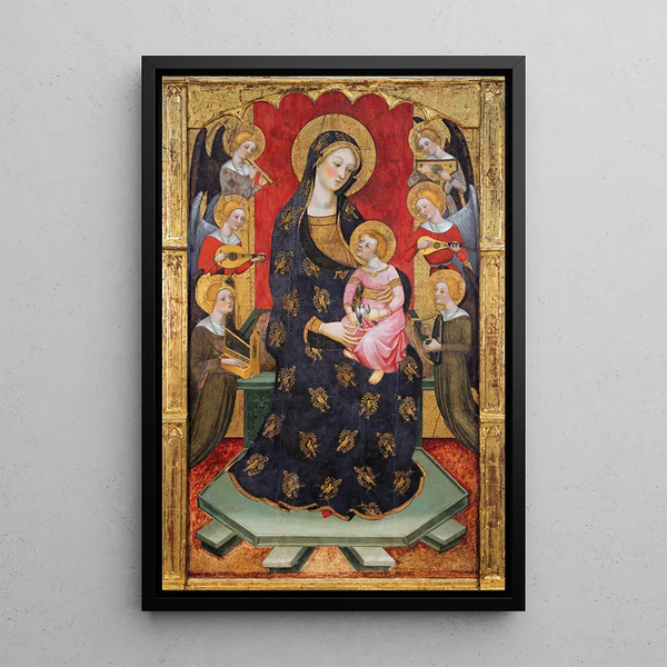 Virgen de los Ángeles - Pere Serra — cuadro enmarcado en la pared