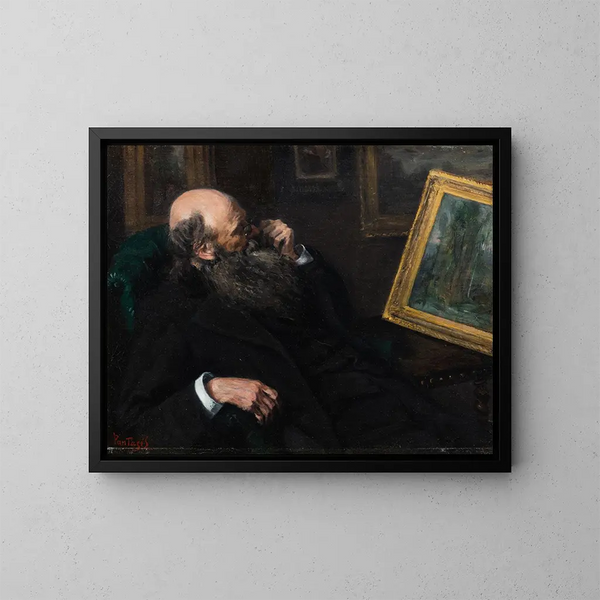 El conocedor de arte - Pericles Pantazis — cuadro enmarcado en la pared