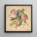 Perroquet vert et acacia - Louis Prang Co — cuadro enmarcado en la pared