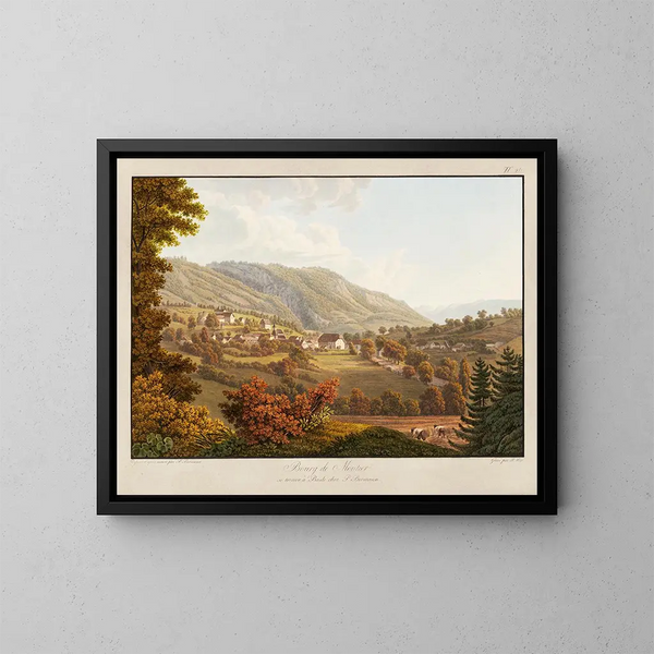 Bourg de Moutier - Peter Birmann — cuadro enmarcado en la pared