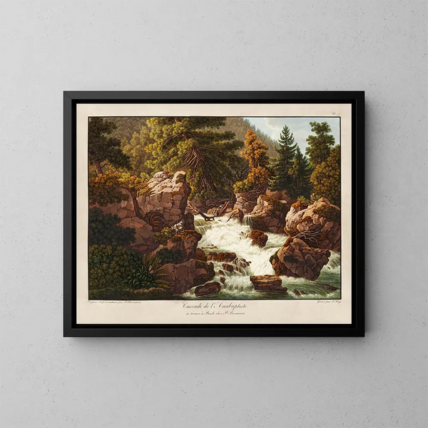 Cascada del Anabaptista - Peter Birmann — cuadro enmarcado en la pared