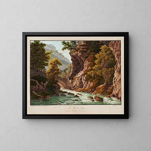 El Puente de Penne - Peter Birmann — cuadro enmarcado en la pared