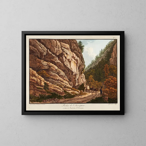 Rocher de la Inscripción - Peter Birmann — cuadro enmarcado en la pared