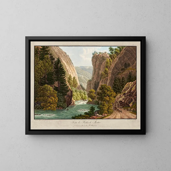 Salida de las Rocas de Moutier - Peter Birmann — cuadro enmarcado en la pared