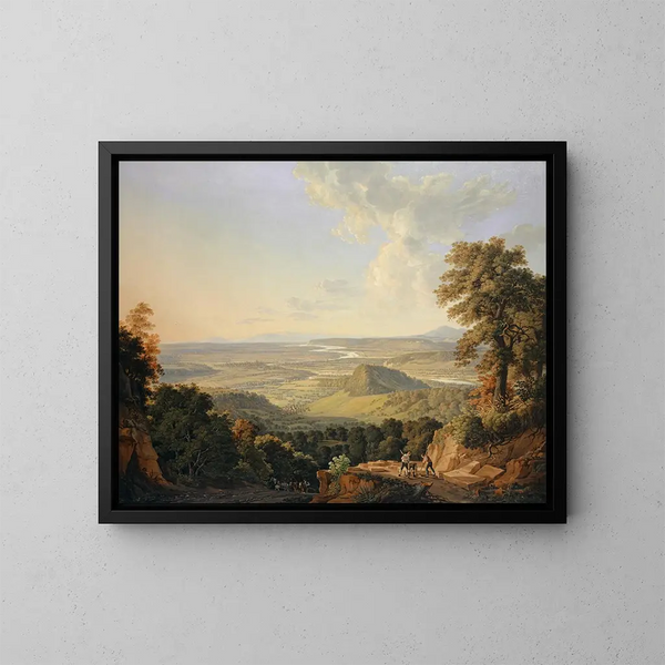 Vista de la cantera de Muttenz hacia Basilea - Peter Birmann — cuadro enmarcado en la pared