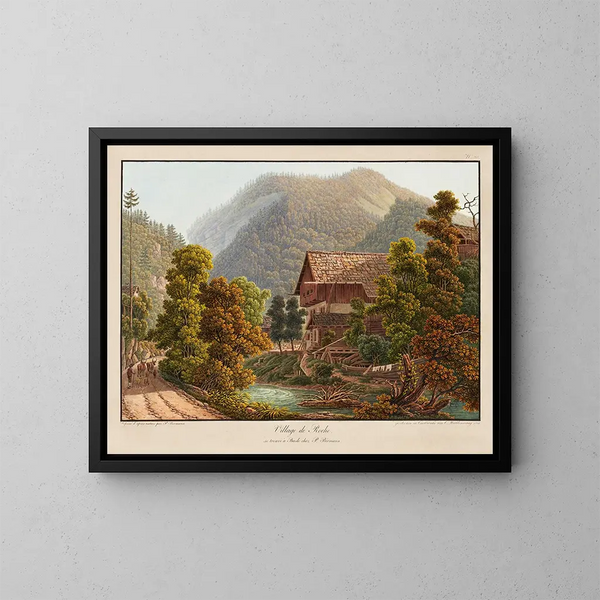 Village de Roche - Peter Birmann — cuadro enmarcado en la pared