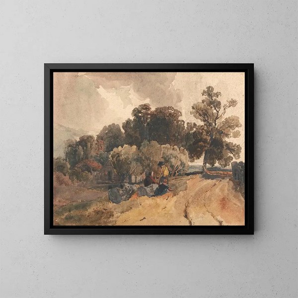 At the edge of the road - Peter DeWint — framed artwork on a wall