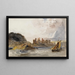 Château de Conway, North Wales - Peter De Wint — framed artwork on a wall