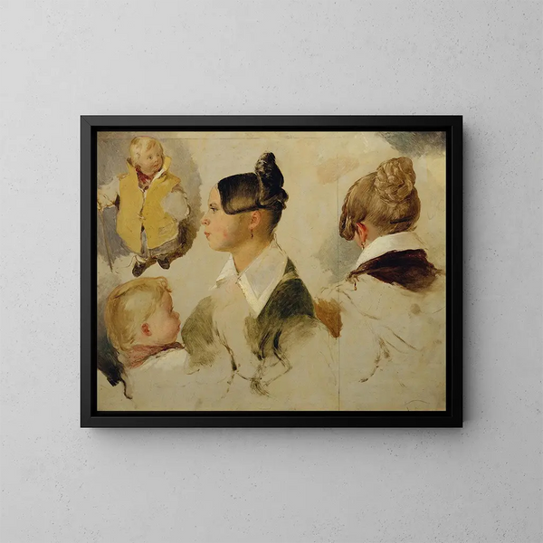 Estudios figurativos - Peter Fendi — cuadro enmarcado en la pared