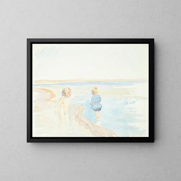 Quemado en la playa - Peter Hansen — cuadro enmarcado en la pared