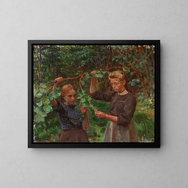 Las bayas son cosechadas - Peter Hansen — cuadro enmarcado en la pared