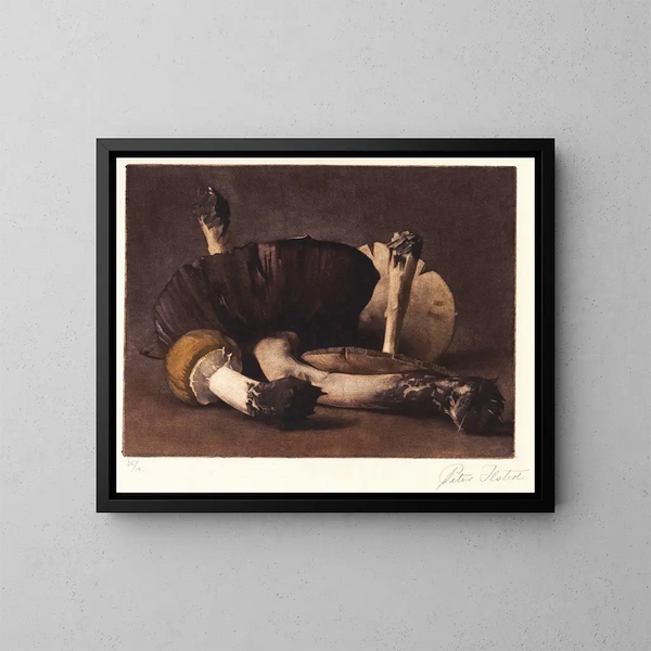 Mushroom Gul - Peter Ilsted — framed artwork on a wall