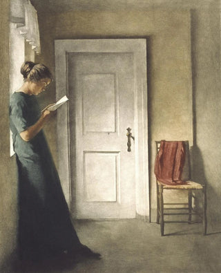 Peter Ilsted - Interir med et rdt sjal.webp
