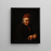 Retrato de un viejo marinero - Peter Julius Larsen — cuadro enmarcado en la pared