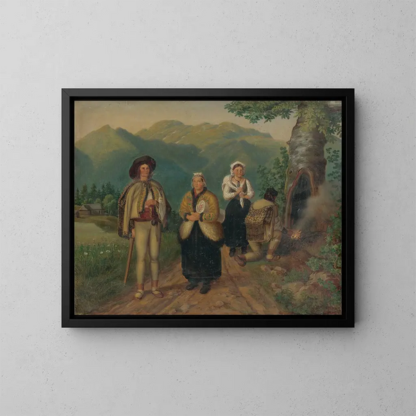 On the linen manufacturers' road - Peter Michal Bohúň — framed artwork on a wall