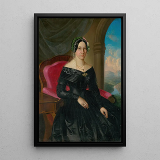 Peter Michal Boh - Portrait of a Seated Lady with a Landscape in the Background.webp