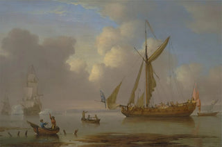 Peter Monamy - Royal Yacht Becalmed at Anchor.webp
