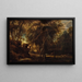 Un bosque al amanecer con una caza de ciervos - Peter Paul Rubens — cuadro enmarcado en la pared