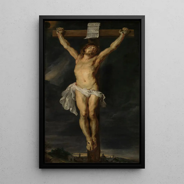 Cristo en la cruz - Peter Paul Rubens — cuadro enmarcado en la pared